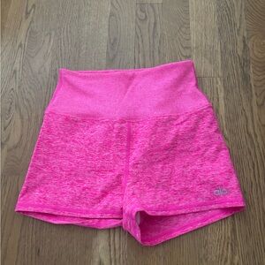 ALO Yoga Women's Pink High-Waisted Shorts xs
